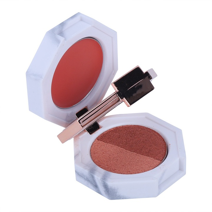 3 színű szemhéjfesték paletta, kétrétegű kialakítás, matt textúra