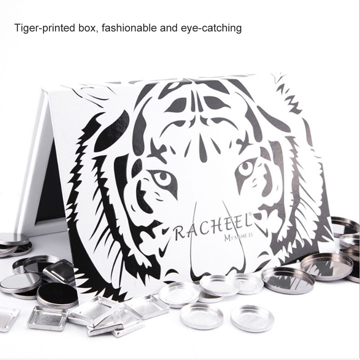 Üres mágneses kozmetikai paletta, pirosító, púder, újrahasznosítható