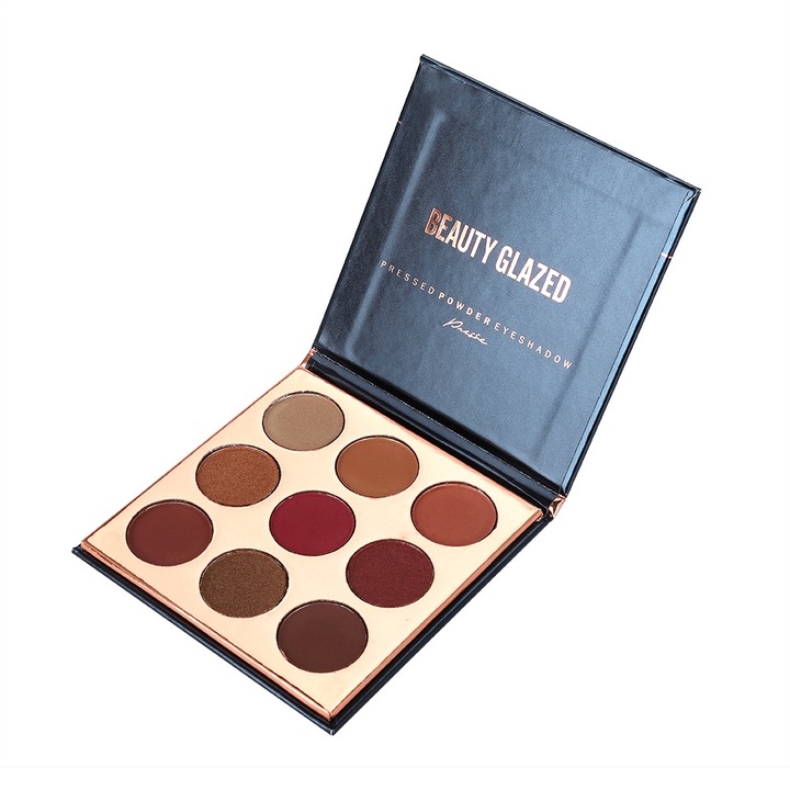 9 színű szemhéjfesték, Beauty Glazed, fényes árnyalatok, vízálló, mágneses paletta