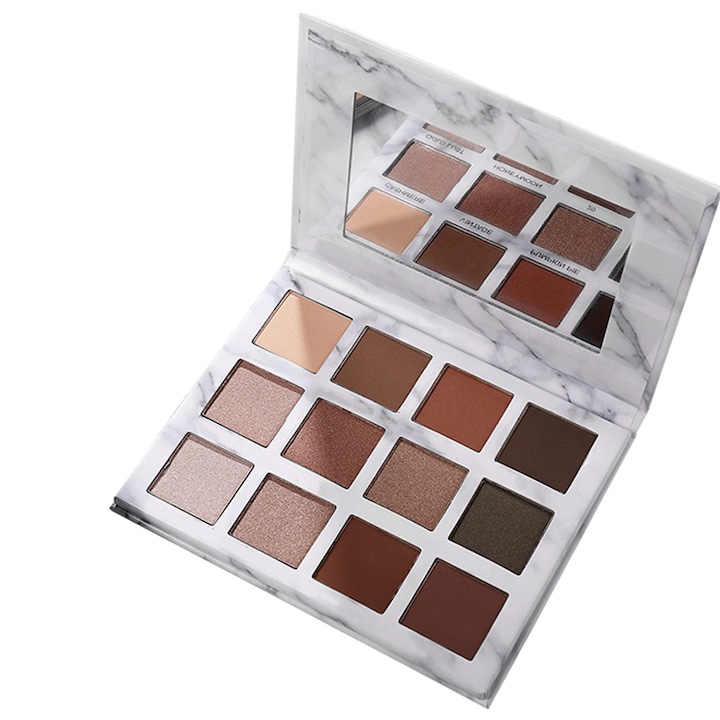 Szemhéjfesték, 12 színű, vízálló, többszínű