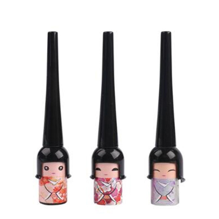 2 az 1-ben szempillaspirál és folyékony szemceruza készlet, vízálló, fekete