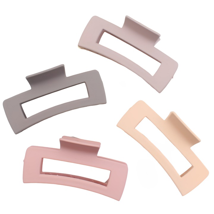 4 db Morandi színű hajcsat készlet, 10,5 cm, matt, többszínű