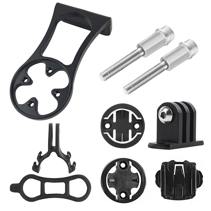 Set suport extensibil pentru bicicleta, Autocise, compatibil cu Garmin, negru, 4.2x8cm