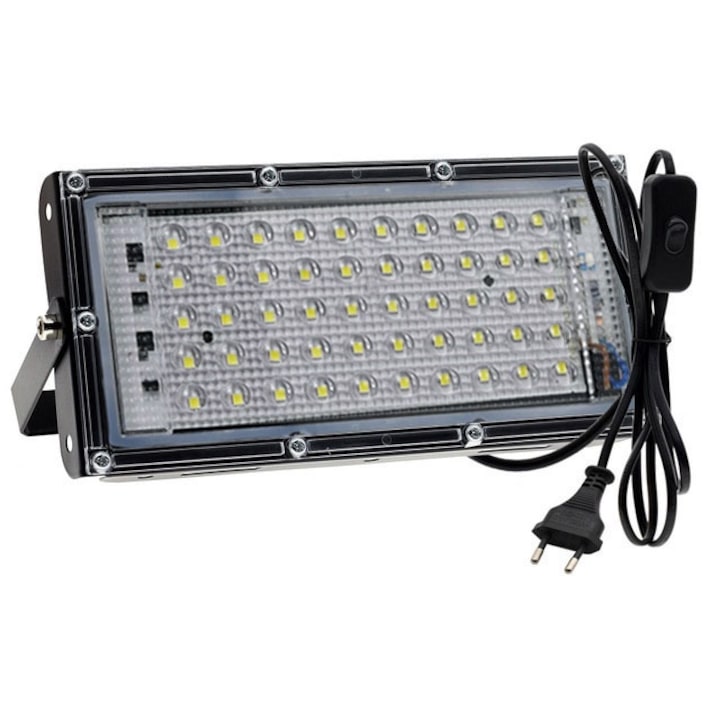 Lampa LED de suplimentare a luminii pentru plante, Sunmostar, 50W, 240x134mm, alb