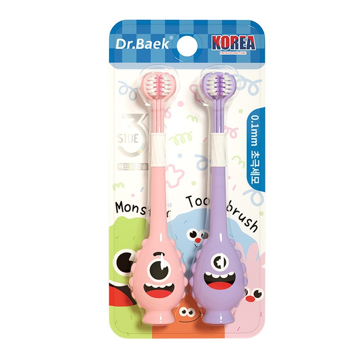 Gyermek puha sörtéjű fogkefe 3-12 éves korig, 2 db