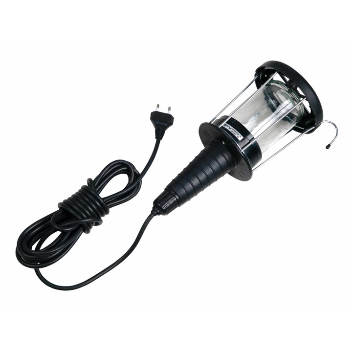 Lampa portabila (cauciuc + sticla), E27, max 60W, cablu 5M