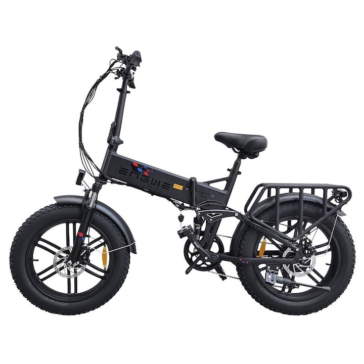 ENGWE ENGINE X elektromos kerékpár, összecsukható, 250W, 20"x4,0 gumi, tárcsafék, fekete, 17,5"