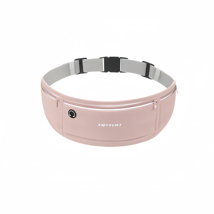 Sporttáska, nagy kapacitású, állítható méretű, rózsaszín, poliészter