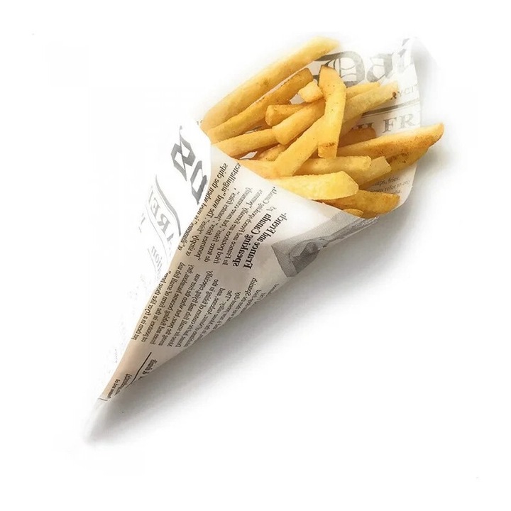 Hartie pentru servire cartofi prajiti, 420x270 mm, set 500 buc