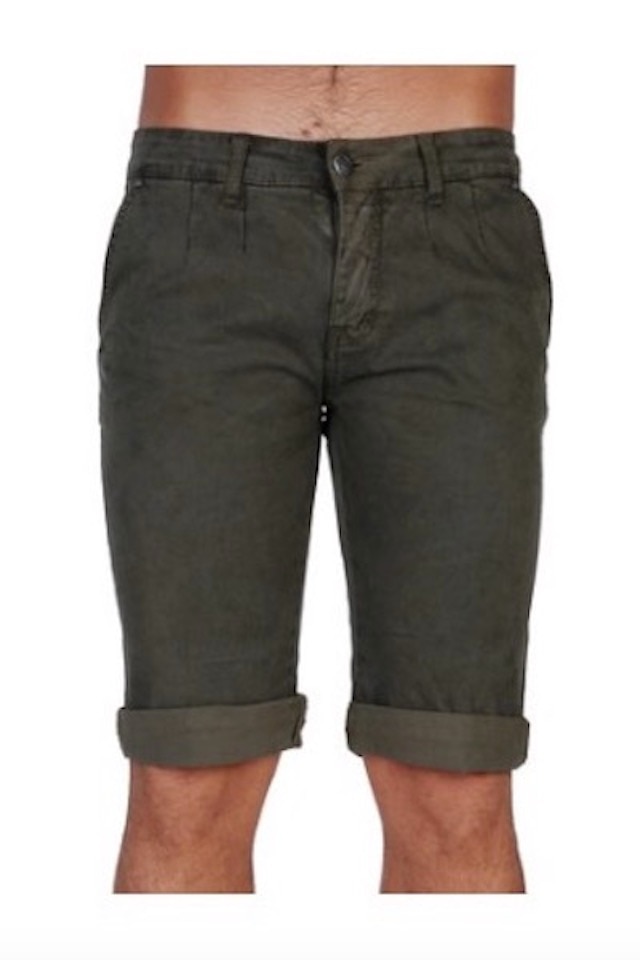 Pantaloni scurti Bonavita verde militar, Verde militar