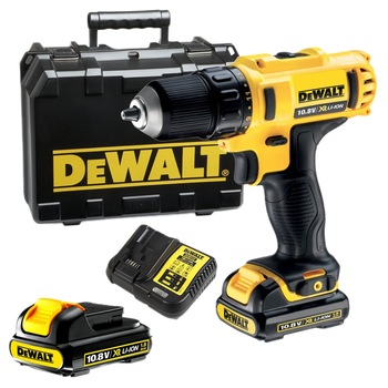 Masina compacta de gaurit/insurubat 10,8 V, DCD710C2, DeWalt, XR Li-Ion, 2 Acc x 1.3Ah, 24Nm, valiza depozitare Masina compacta de gaurit/insurubat 10,8 V, DCD710C2, DeWalt, XR Li-Ion, 2 Acc x 1.3Ah, 24Nm, valiza depozitare