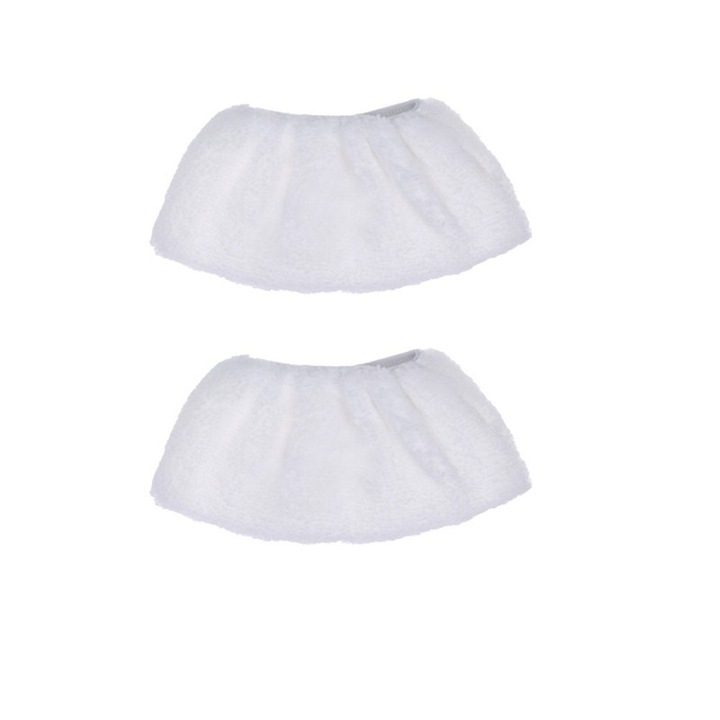 Set mopuri lavabile Ronyes pentru aspiratoare Karcher, alb, 2 bucati