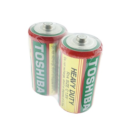 Set 2 baterii R14, Toshiba Heavy Duty C, 1.5V, ambalate in folie C ...