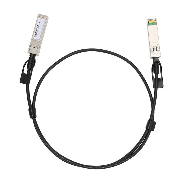 SFP+ kábel, 3,94", nagy sebességű, stabil jel, plug and play, fekete
