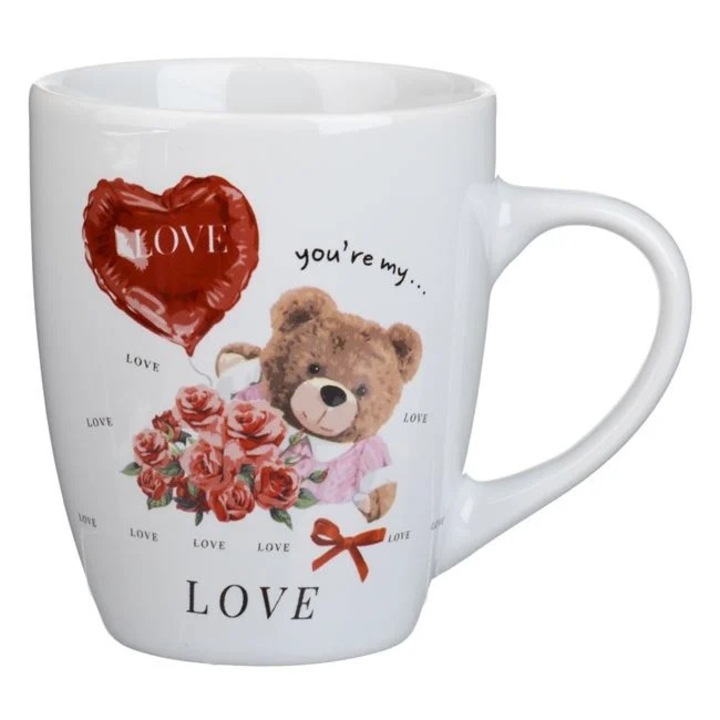 Nyland® fehér Ursulet porcelán bögre léggömbökkel 350ml