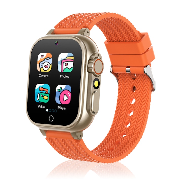 Ceas inteligent pentru copii, cadou pentru fetita, player muzical, ecran tactil, pedometru, jucarie educationala, cadou pentru fetita