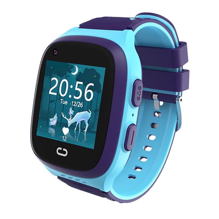 Ceas inteligent pentru fete, Jucarie Apel telefonic, Rezistent la apa, Chat vocal, Ceas cu alarma cu ecran tactil potrivit pentru copii cu varsta de 5-12 ani