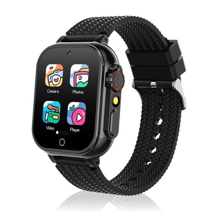 Ceas inteligent pentru copii, cadou pentru fetita, player muzical, ecran tactil, pedometru, jucarie educationala, cadou pentru fetita