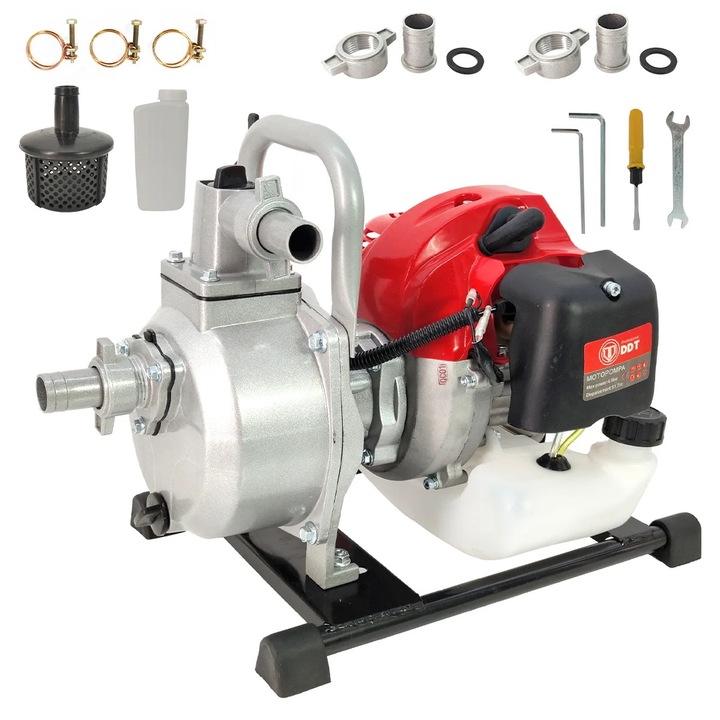 Motopompa pe benzina, aspiratie 1 ", motor 2 timpi, absorbtie 7 Mt, 8000 lt/min