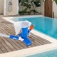 Aspirator universal pentru piscine, Taipintee, 5 piese, plastic, albastru, cu perii si roti