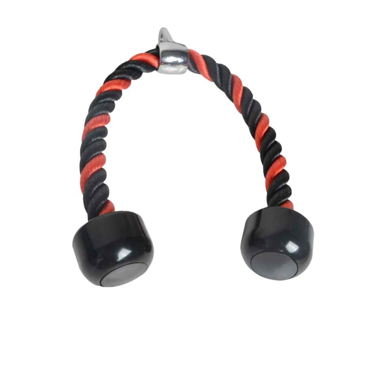 Coarda universala pentru triceps - Funie din nailon rezistenta, usor de prins si atasament pentru cablu antiderapant, ideala si pentru salile de sport profesionale