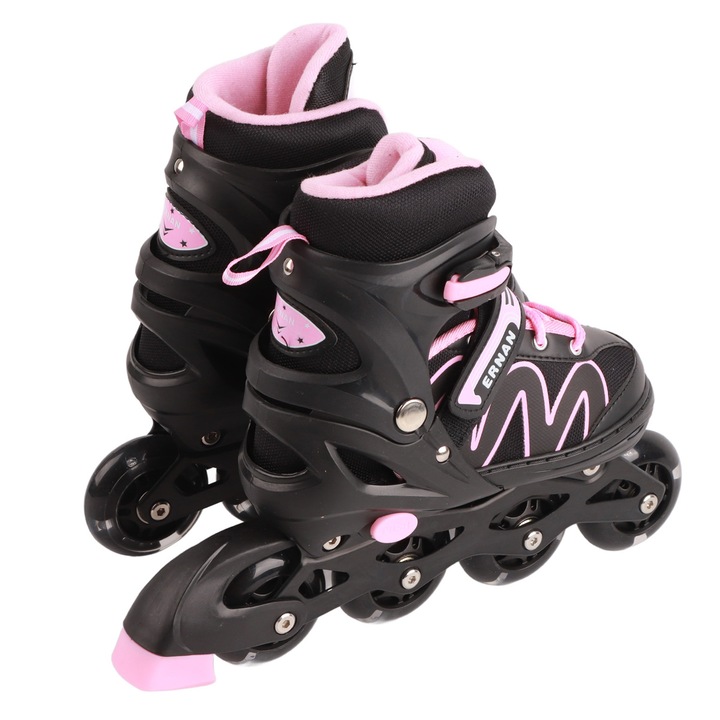 Uniszex állítható görkorcsolya, fekete, kék, rózsaszín, piros, SML méretek