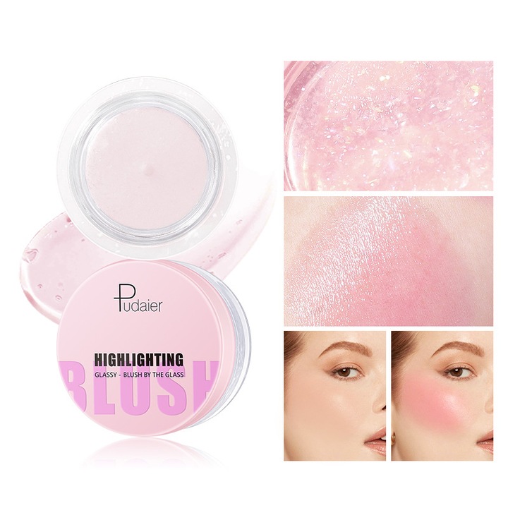 Pudaier arcpír, 02-es árnyalat, rózsaszín, 10g, gél textúra