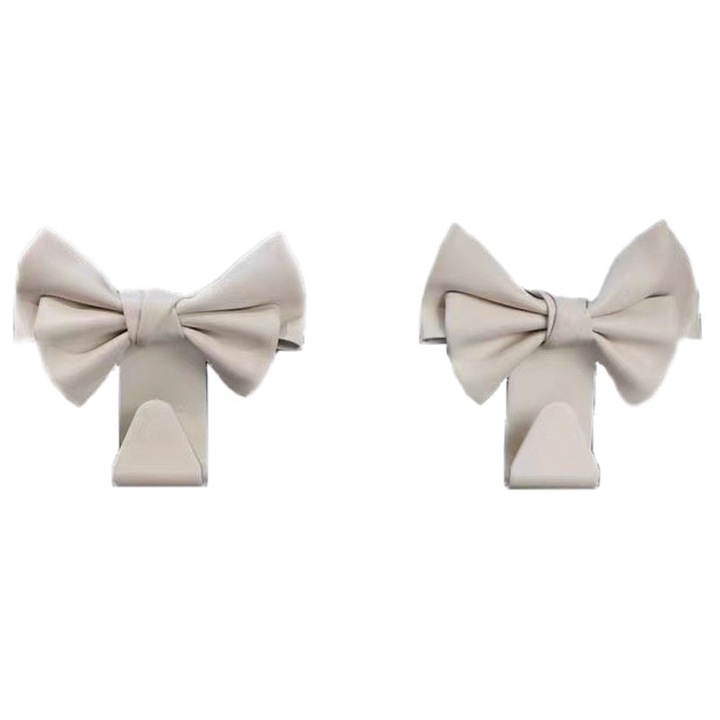 Suporturi auto, 2 bucati, alb, pentru genti si pungi