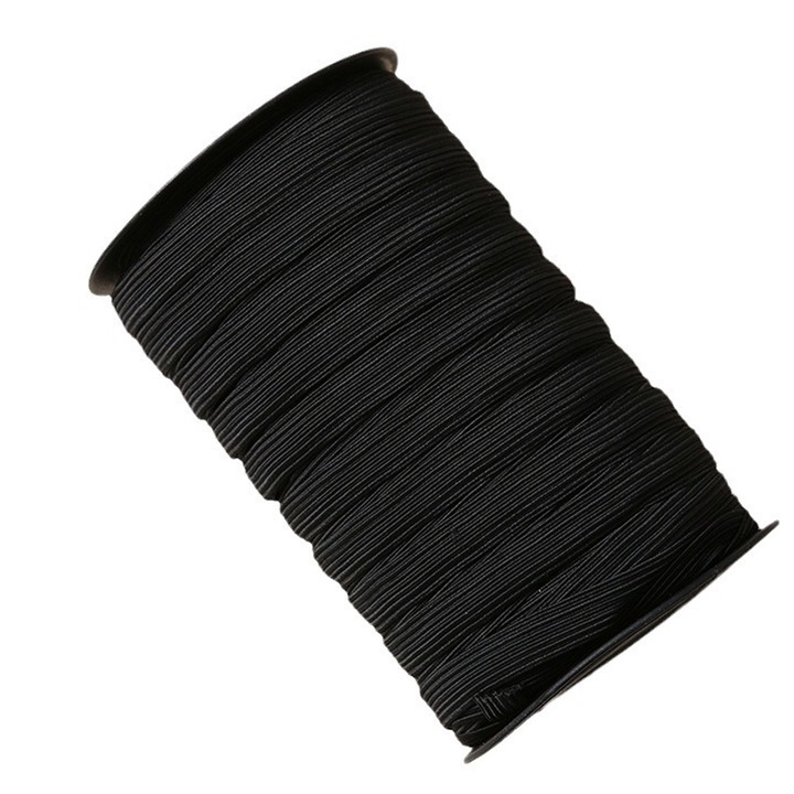 Banda elastica impletita 5mm, Enforose, elasticitate ridicata, utilizare versatila, lungime ajustabila