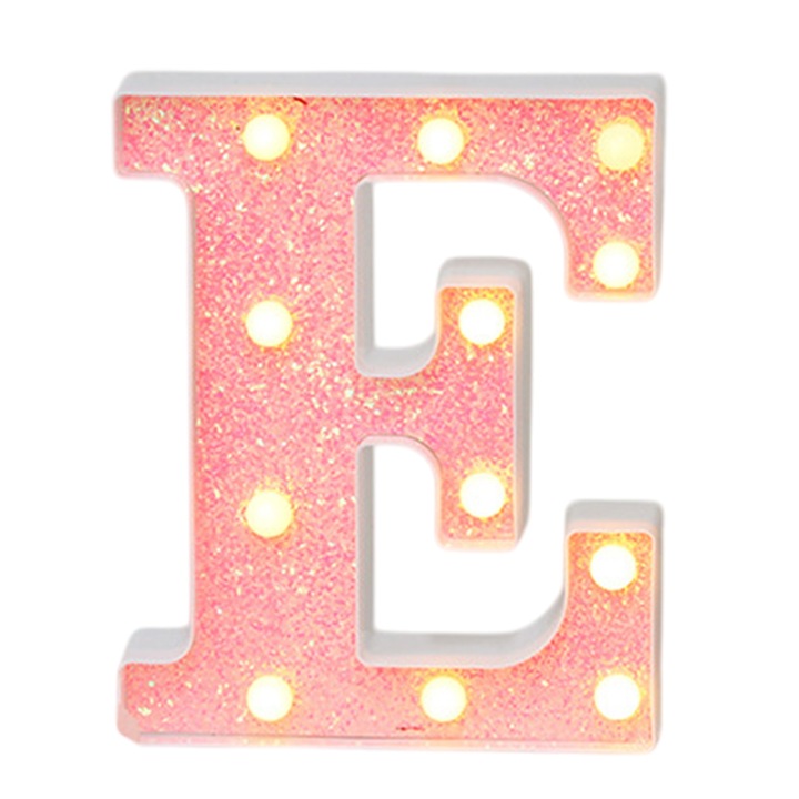 Lumina LED cu litere E, Enforose, markere intermitente semne lumini noapte