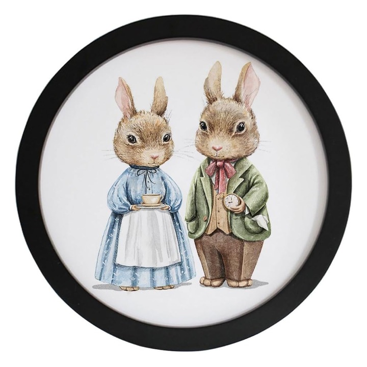 Rama foto rotunda, Enforose, plexiglass, negru, 23.1 x 23.1 cm