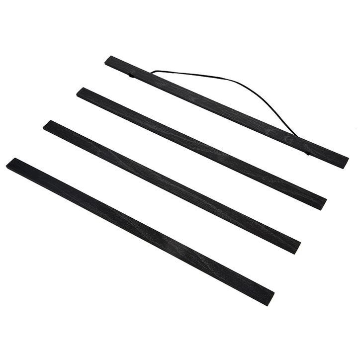 Mágneses fűrészporos poszterkeret, Peysaitr, 4 darabos csíkkészlet, fekete, választható méretek 21-80cm