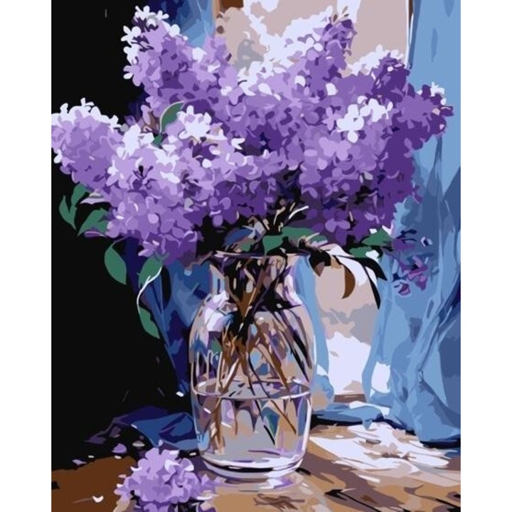 Pictura dupa numere - Mov parfumat 40x50cm