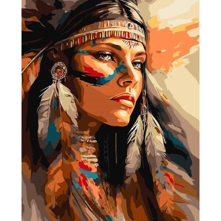 Pictura dupa numere - Tuzemka Warrior 40x50cm