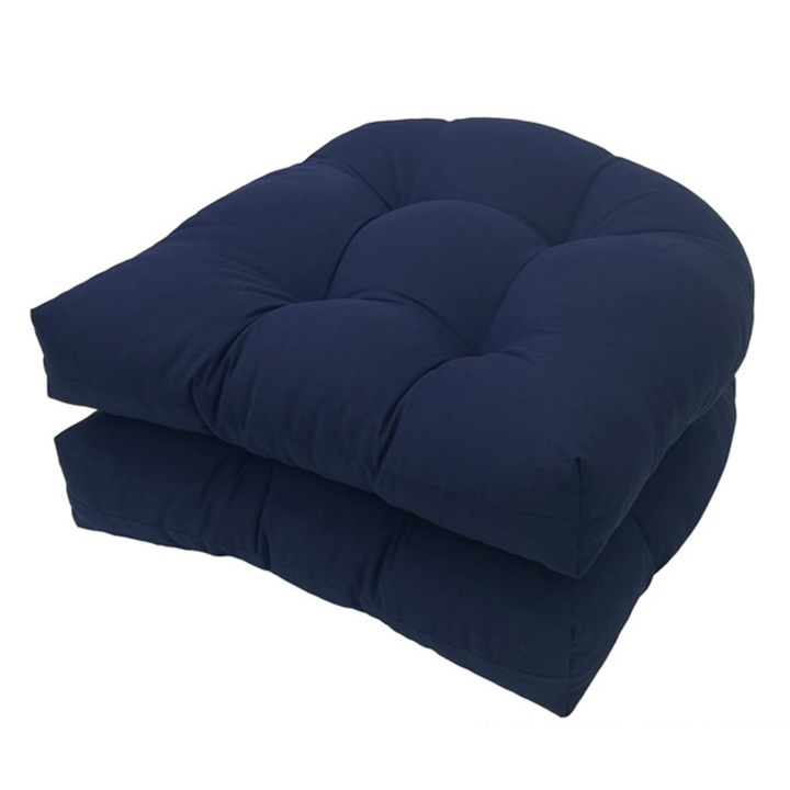 Set de 2 perne decorative Enforose 48x48cm, poliester, pentru scaune de interior si gradina