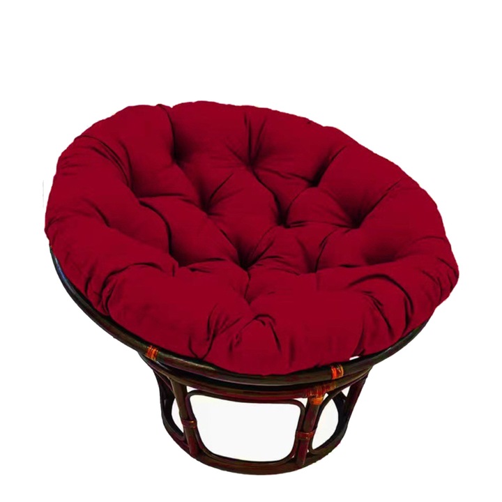 Egyszemélyes hintapárna, kerek párna, függőkosár párna, madárfészek párna, székpárna, egyszínű bordó