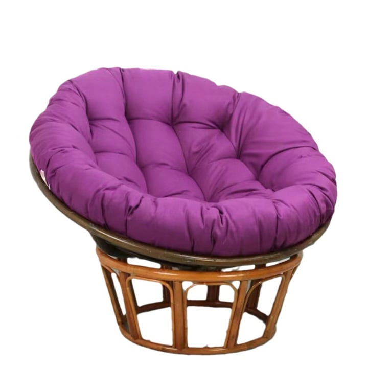 Egyetlen hintapárna, kerek párna, függőkosár párna, madárfészek párna, egyetlen székpárna, lila