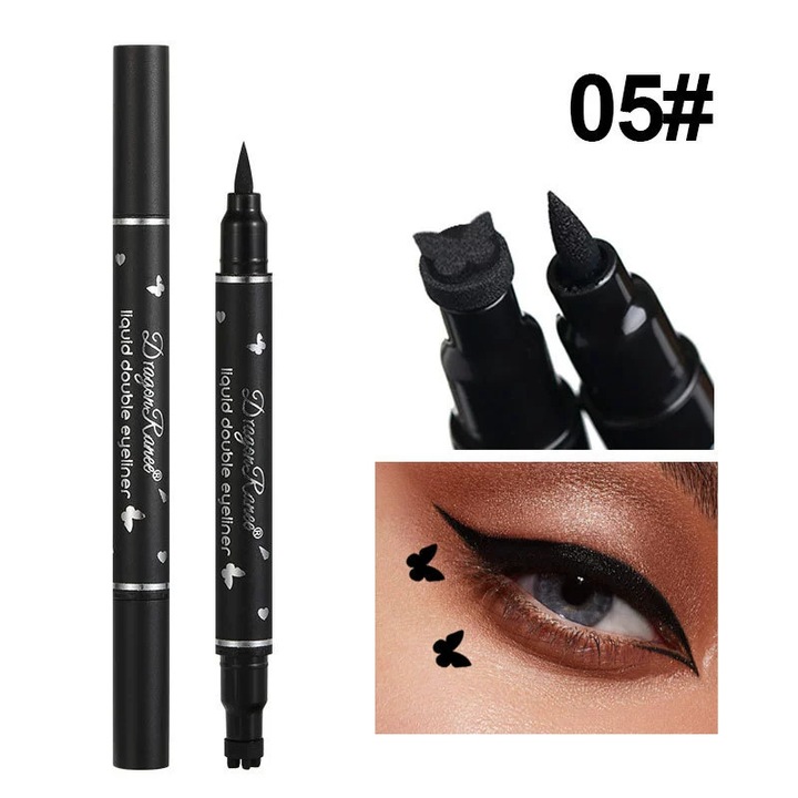 Creion de ochi, Dragon Ranee, eyeliner cu sigiliu 2-in-1, rapid uscat, waterproof, 10g, 13x4.3x1.3cm