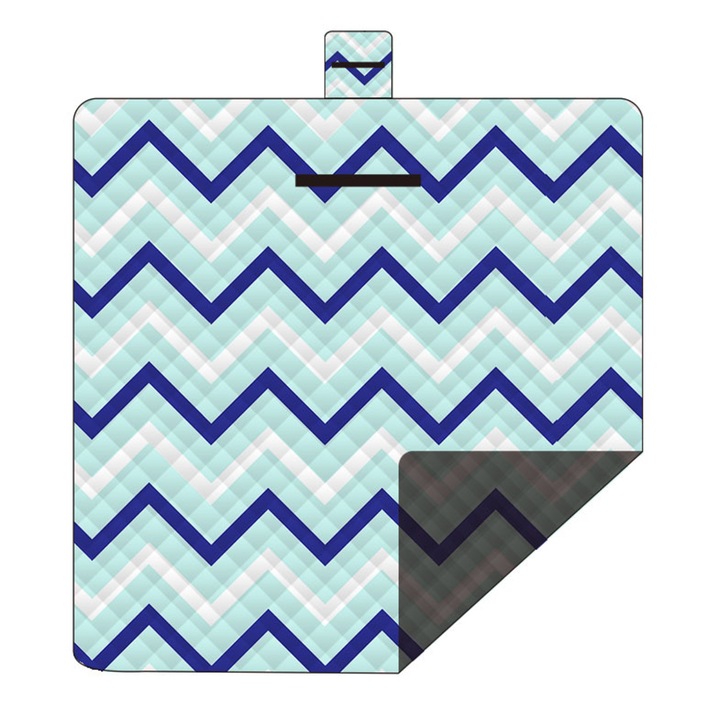 Килимче за пикник Enforose, 200x200см, устойчиво на влага, за 4-8 човека, многоцветно