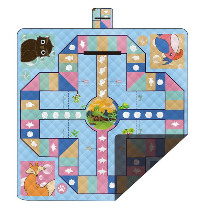 Постелка за пикник Enforose, 200x200см, устойчива на влага, многоцветна, за 4-8 души