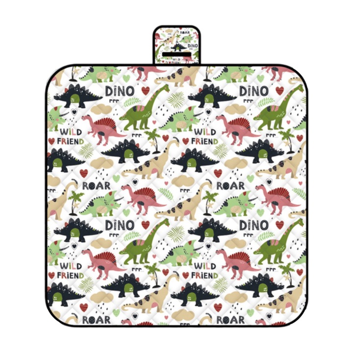 Водоустойчива на пясък подложка за пикник 200x200 см, подплатена, идеална за открито, къмпинг, плаж, парк, фестивал и пикник, лесна за сгъване