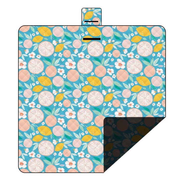 Постелка за пикник Enforose, 200x200см, устойчива на влага, многоцветна, за 4-8 души