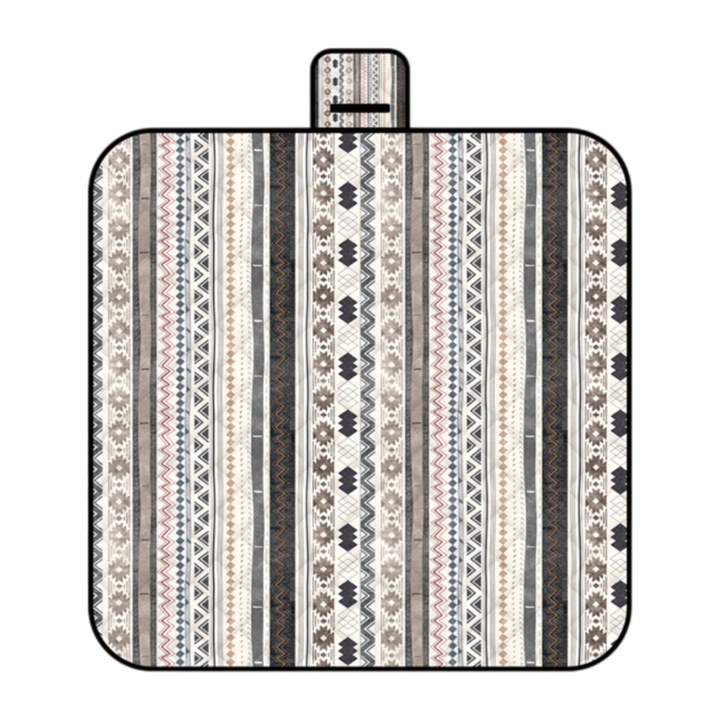 Patura de picnic Boho de 200 x 150 cm Patura de plaja, rezistenta la apa, rezistenta la nisip, izolata si captusita, ideala pentru exterior, camping, plaja, parc, festival si picnic usor pliabil si lavabil