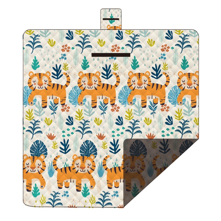 Постелка за пикник Enforose, водоустойчива, 200x200cm, многоцветна, за 4-8 човека