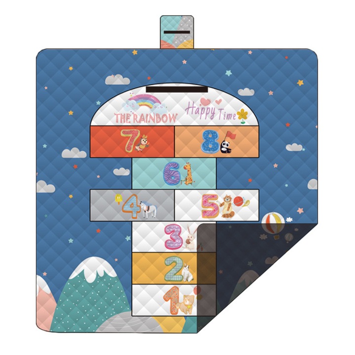 Постелка за пикник Enforose, 200x200см, устойчива на влага, многоцветна, за 4-8 души