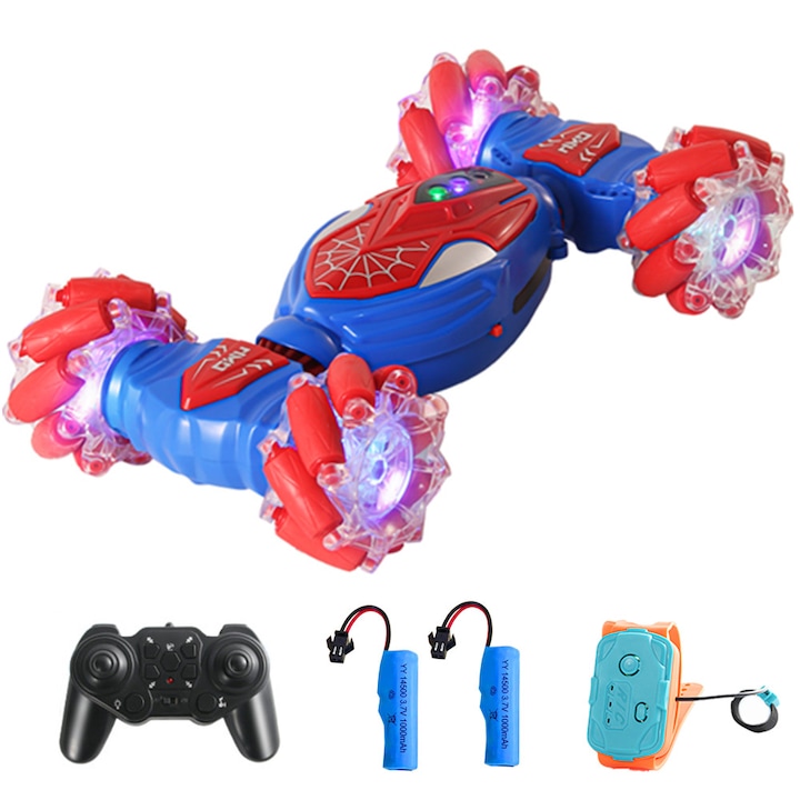 Masinuta RC pentru copii, Bestoner®, masina de drift, roti omnidirectionale, rosu, 4x4