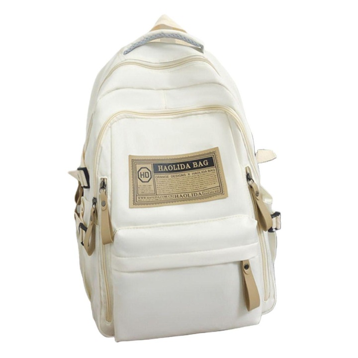 Rucsac alb, 30x12x43cm, pentru barbati si femei