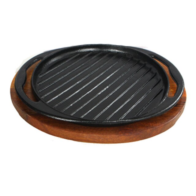 Grill fonta ETNO 30,5x25cm MN0198326 cu suport lemn
