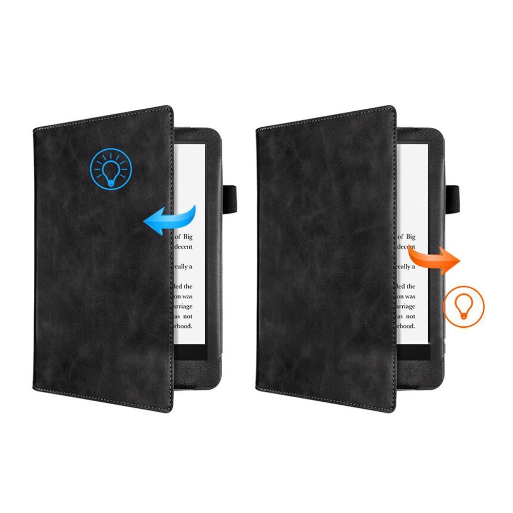 Husa Rotativa Tableta pentru Amazon Kindle Paperwhite 5, OPTIM SOLUTION, Stand Portret si Landscape, Inchidere Sigura, Design 360°, Fibra Moale, Functie Standby, Ideala pentru Citit, Stand, Suport pentru Mana, Smart Design, Negru