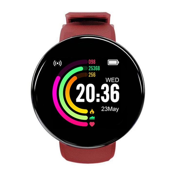 Bratara Smart Fitness Sportiva Model C68, cu Apeluri Bluetooth, Multi-limba, Notificari de Apeluri, SMS si Social Media, Rezistenta la Apa IP68, Ecran HD, Functii de Monitorizare Ritm Cardiac, SpO2, Temperatura Corporea, Somn si Redare Muzica Argentium